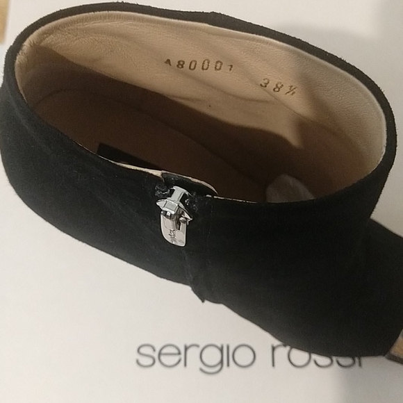*SOLD* Sergio Rossi SR1 Black Suede Ankle Boots 110mm - Picture 7 of 9